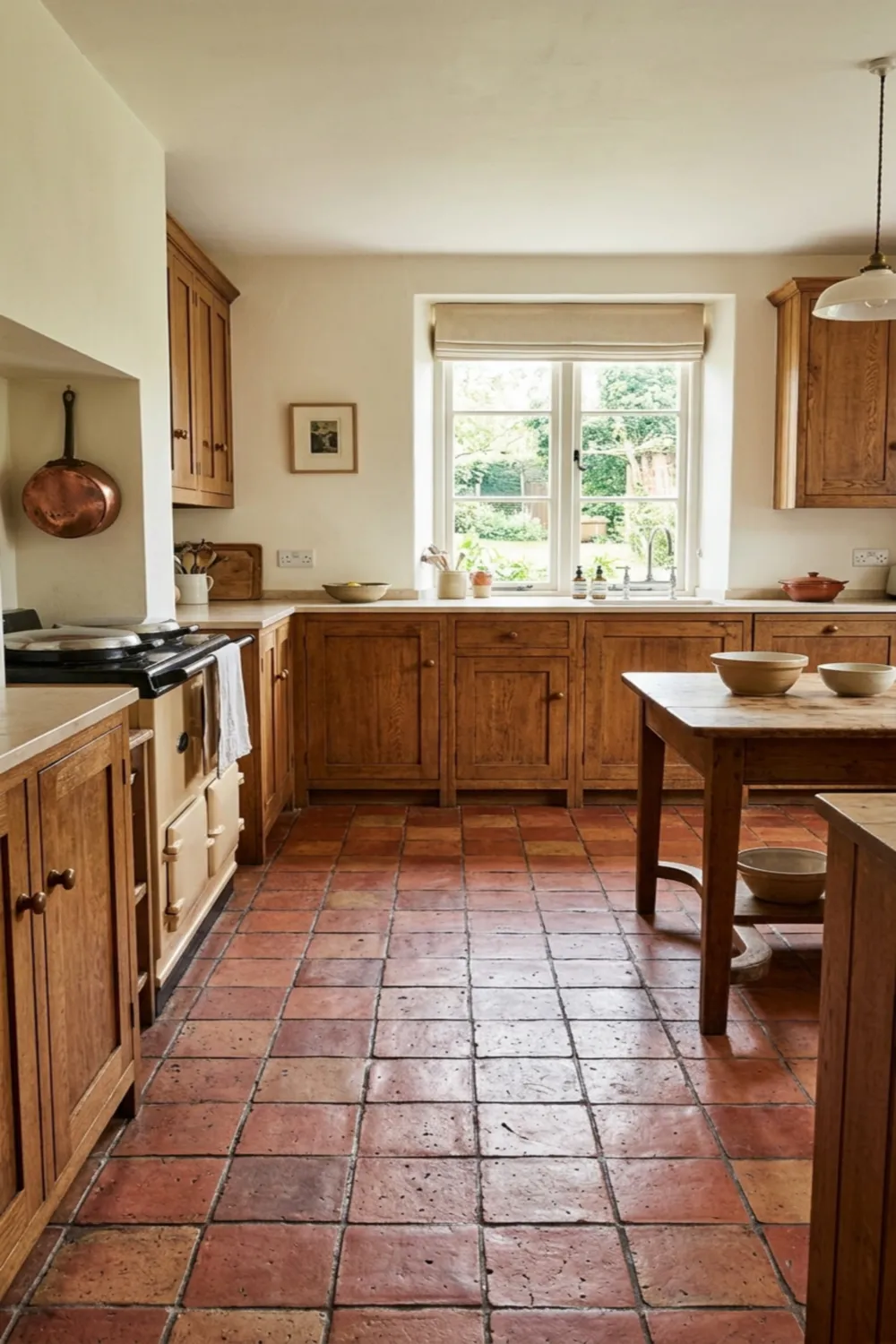 Warm Terracotta Tile Kitchen Floors